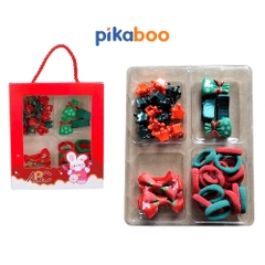 Cặp tóc, dây buộc tóc Giáng Sinh cho bé Pikaboo, món quà Noel xinh xắn