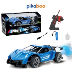 Ô tô điều khiển từ xa phun sương siêu ngầu Pikaboo, đồ chơi cho bé trai kiểu dáng xe đua hiện đại