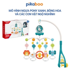 Đồ chơi xúc xắc treo nôi phát nhạc cho bé sơ sinh Pikaboo, xoay 360 độ với đèn sáng đẹp mắt và nhạc du dương