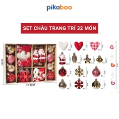 Set đồ trang trí quả châu Pikaboo cho mùa Giáng Sinh