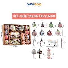 Set đồ trang trí quả châu Pikaboo cho mùa Giáng Sinh