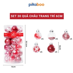 Set đồ trang trí quả châu Pikaboo cho mùa Giáng Sinh