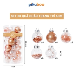 Set đồ trang trí quả châu Pikaboo cho mùa Giáng Sinh