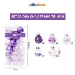 Set đồ trang trí quả châu Pikaboo cho mùa Giáng Sinh