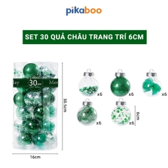 Set đồ trang trí quả châu Pikaboo cho mùa Giáng Sinh