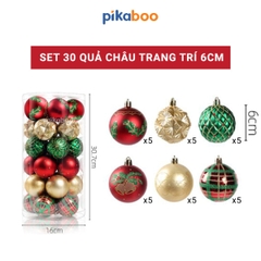 Set đồ trang trí quả châu Pikaboo cho mùa Giáng Sinh