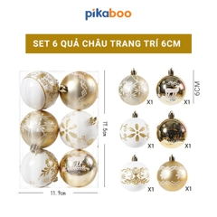 Set đồ trang trí quả châu Pikaboo cho mùa Giáng Sinh