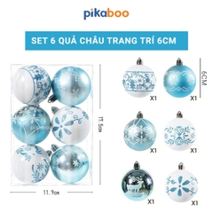 Set đồ trang trí quả châu Pikaboo cho mùa Giáng Sinh