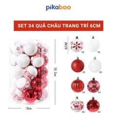 Set đồ trang trí quả châu Pikaboo cho mùa Giáng Sinh