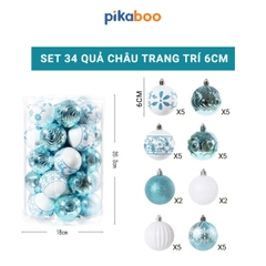 Set đồ trang trí quả châu Pikaboo cho mùa Giáng Sinh