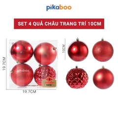 Set đồ trang trí quả châu Pikaboo cho mùa Giáng Sinh