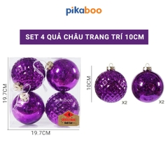 Set đồ trang trí quả châu Pikaboo cho mùa Giáng Sinh