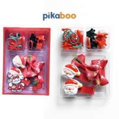 Cặp tóc, dây buộc tóc Giáng Sinh cho bé Pikaboo, món quà Noel xinh xắn