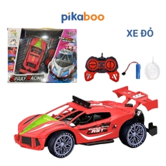 Ô tô điều khiển từ xa phun sương có đèn Pikaboo , đồ chơi bé trai kiểu dáng thể thao nhạc sôi động