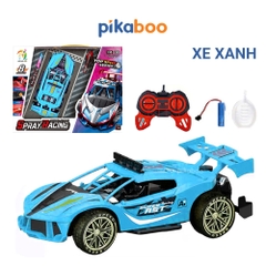 Ô tô điều khiển từ xa phun sương có đèn Pikaboo , đồ chơi bé trai kiểu dáng thể thao nhạc sôi động