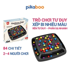 Đồ chơi xếp bi nhiều màu rèn phản xạ nhanh Pikaboo, đồ chơi tư duy 84 chi tiết 2-4 người chơi