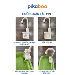 Đồ chơi rửa chén cho bé, đồ chơi nhà bếp cho bé Pikaboo, chất liệu cao cấp an toàn sinh động đẹp mắt