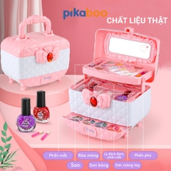 Bộ trang điểm thật cho bé gái an toàn Pikaboo chất liệu trang điểm thật, dễ dàng rửa sạch với nước