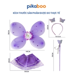 Đồ chơi cánh tiên cho bé gái Pikaboo, kiểu dáng cánh bướm và bông hoa xinh xắn, màu sắc đẹp