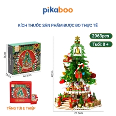 Đồ chơi lắp ráp xếp hình Hộp nhạc cây Thông Noel Pikaboo