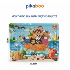 Đồ chơi ghép tranh bằng gỗ Pikaboo xếp miếng ghép thành các bức tranh sinh động đã kiểm định an toàn