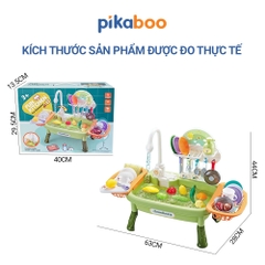 Đồ chơi rửa chén cho bé, đồ chơi nhà bếp cho bé Pikaboo, chất liệu cao cấp an toàn sinh động đẹp mắt