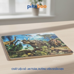 Đồ chơi ghép tranh bằng gỗ Pikaboo xếp miếng ghép thành các bức tranh sinh động đã kiểm định an toàn