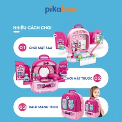 Đồ chơi trang điểm Pikaboo cho bé vui chơi nhập vai sáng tạo, chất liệu nhựa an toàn