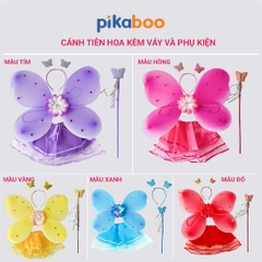 Đồ chơi cánh tiên cho bé gái Pikaboo, kiểu dáng cánh bướm và bông hoa xinh xắn, màu sắc đẹp
