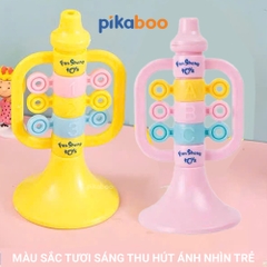 Đồ chơi bộ trống kèn cho bé Pikaboo, bộ trống đa dạng có mẫu kèm xúc xắc lục lạc và kèn