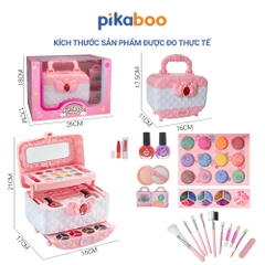 Bộ trang điểm thật cho bé gái an toàn Pikaboo chất liệu trang điểm thật, dễ dàng rửa sạch với nước