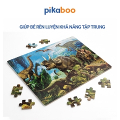 Đồ chơi ghép tranh bằng gỗ Pikaboo xếp miếng ghép thành các bức tranh sinh động đã kiểm định an toàn