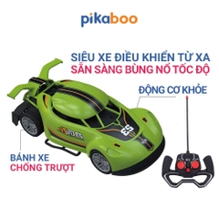 Ô tô điều khiển từ xa kiểu dáng thể thao Pikaboo, đồ chơi cho bé trai kiểu dáng xe đua chạy bằng pin sạc
