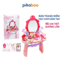 Đồ chơi bàn trang điểm Pikaboo cho bé vui chơi nhập vai sáng tạo, chất liệu nhựa an toàn