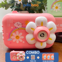 Đồ chơi máy ảnh phun bong bóng xà phòng Pikaboo, họa tiết kiểu dáng bắt mắt,chất liệu an toàn cho bé