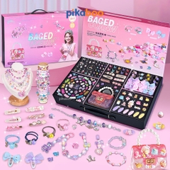 Đồ chơi hộp trang sức, xâu vòng tay Pikaboo, hạt vòng đa sắc và để bé sáng tạo, thiết kế sang trọng
