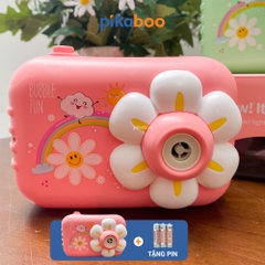 Đồ chơi máy ảnh phun bong bóng xà phòng Pikaboo, họa tiết kiểu dáng bắt mắt,chất liệu an toàn cho bé