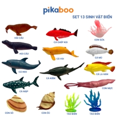 Đồ chơi con vật Pikaboo, mô hình động vật cho bé nhận biết con vật ở tuổi mầm non, chất liệu an toàn