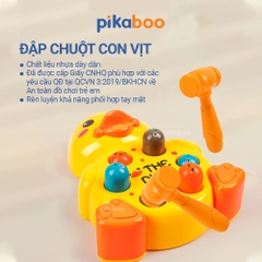Đồ chơi đập chuột con vịt Pikaboo, giúp bé phát triển vận động tinh và rèn luyện khả năng phối hợp