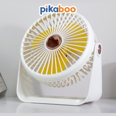 Quạt tích điện quạt sạc để bàn cao cấp Pikaboo chất liệu nhựa an toàn màu sắc hiện đại sang trọng