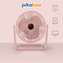 Quạt tích điện quạt sạc để bàn cao cấp Pikaboo chất liệu nhựa an toàn màu sắc hiện đại sang trọng