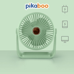 Quạt tích điện quạt sạc để bàn cao cấp Pikaboo chất liệu nhựa an toàn màu sắc hiện đại sang trọng