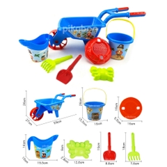 Đồ chơi xúc cát đi biển cho bé Pikaboo cao cấp làm từ nhựa ABS an toàn chắc chắn màu sắc đa dạng
