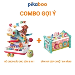 Đồ chơi Montessori giáo dục sớm Pikaboo tích hợp 8 trò chơi trong 1 chất liệu cao cấp an toàn cho bé