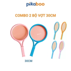Vợt cầu lông trẻ em đồ chơi thể thao có 2 vợt 1 quả bóng 1 quả cầu Pikaboo an toàn cho bé từ 3 tuổi