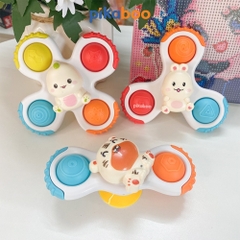 Đồ chơi con quay spinner con vật ngộ nghĩnh 3 trong 1 cao cấp Pikaboo bộ 3 chiếc chất liệu an toàn