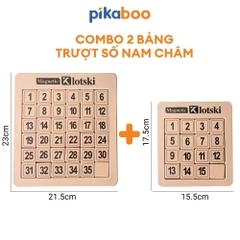 Bảng trượt số nam châm thông minh cao cấp Pikaboo, bé học đếm số và cách chơi xếp số thông minh