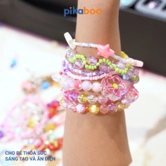 Đồ chơi hộp trang sức, xâu vòng tay Pikaboo, hạt vòng đa sắc và để bé sáng tạo, thiết kế sang trọng