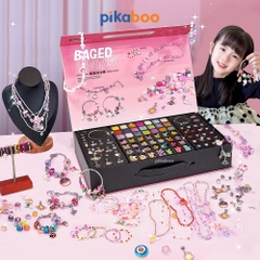 Đồ chơi hộp trang sức, xâu vòng tay Pikaboo, hạt vòng đa sắc và để bé sáng tạo, thiết kế sang trọng
