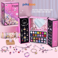 Đồ chơi hộp trang sức, xâu vòng tay Pikaboo, hạt vòng đa sắc và để bé sáng tạo, thiết kế sang trọng